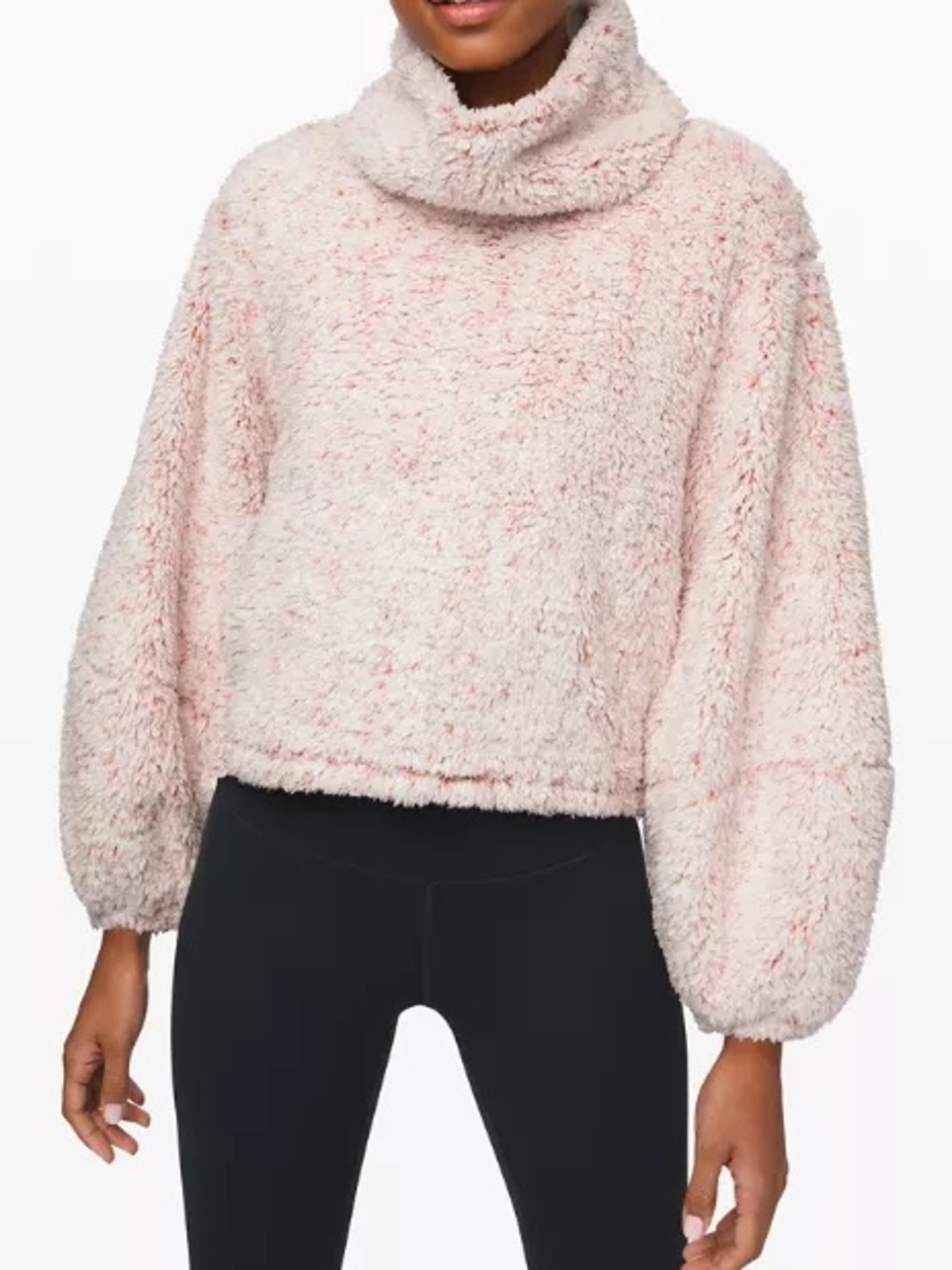 lululemon athletica Plush Bubble-Sleeve Cowlneck Sweater - Light Pink